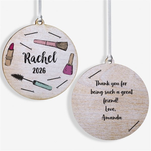 Beauty Queen Makeup Personalized Christmas Ornament  - 49263