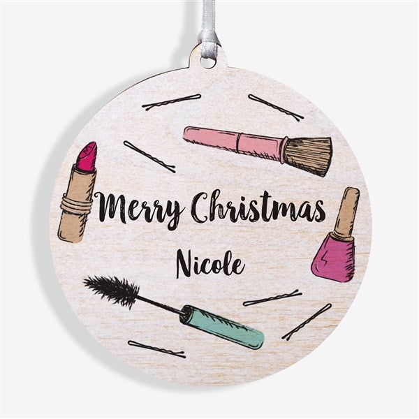 Beauty Queen Makeup Personalized Christmas Ornament  - 49263