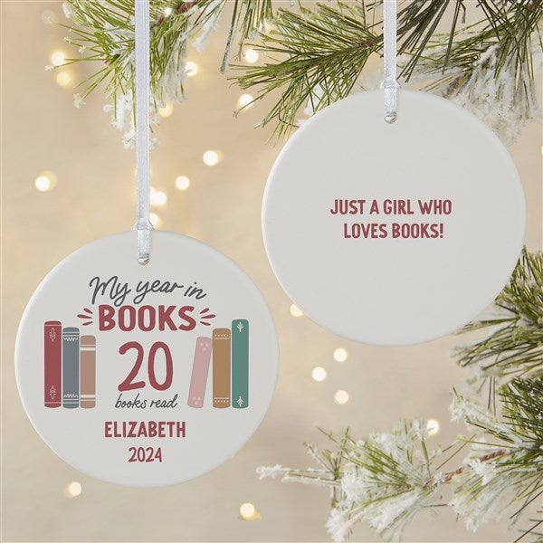 Book Lover Personalized Ornament - 49269