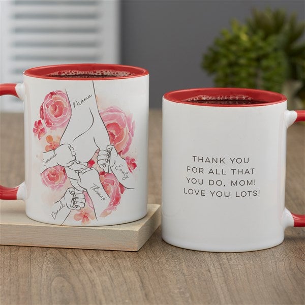 Mother's Loving Hand Personalized Coffee Mugs - 49272