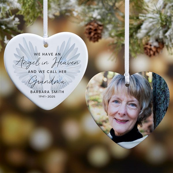 Angel In Heaven Personalized Heart Ornament - 49276