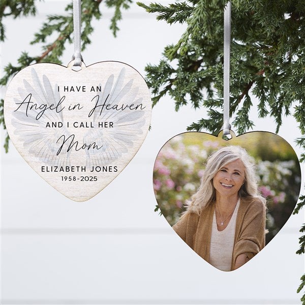Angel In Heaven Personalized Heart Ornament - 49276