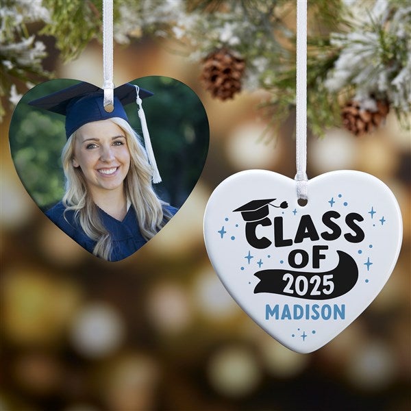 Shining Achievement Personalized Graduation Heart Ornaments - 49279