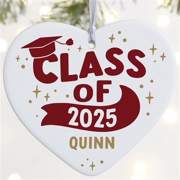 Shining Achievement Personalized Graduation Heart Ornaments - 49279