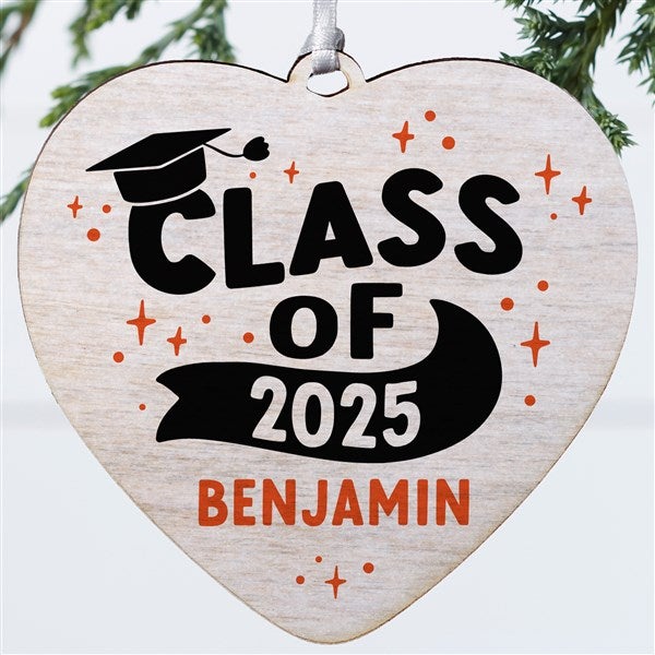 Shining Achievement Personalized Graduation Heart Ornaments - 49279