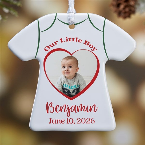 Baby Birth Info Personalized Photo T-Shirt Ornaments - 49288