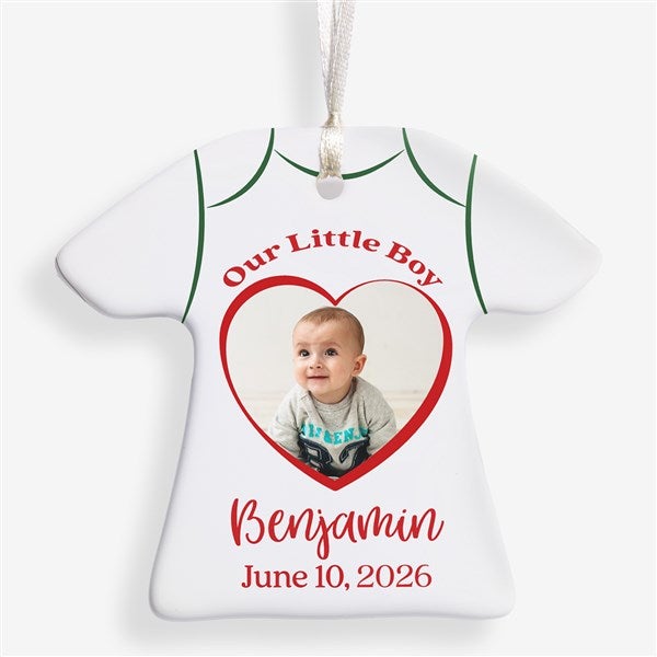 Baby Birth Info Personalized Photo T-Shirt Ornaments - 49288
