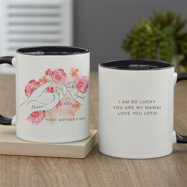 First Mother's Day Loving Hands Personalized Coffee Mugs - 49289