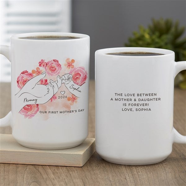 First Mother's Day Loving Hands Personalized Coffee Mugs - 49289