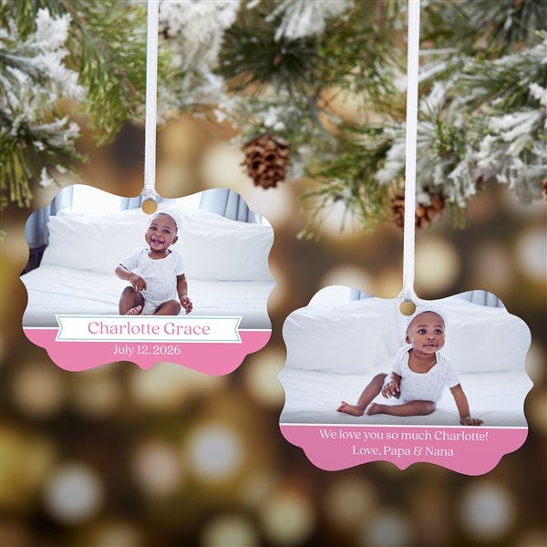 Merry Little Miracle Personalized Metal Baby Ornament - 49311
