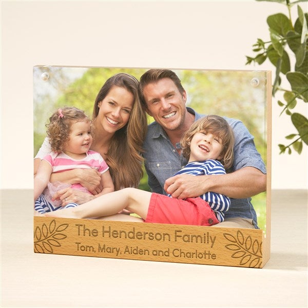 Create Your Own Acrylic Picture Frame with Engraved Wood Base  - 49343