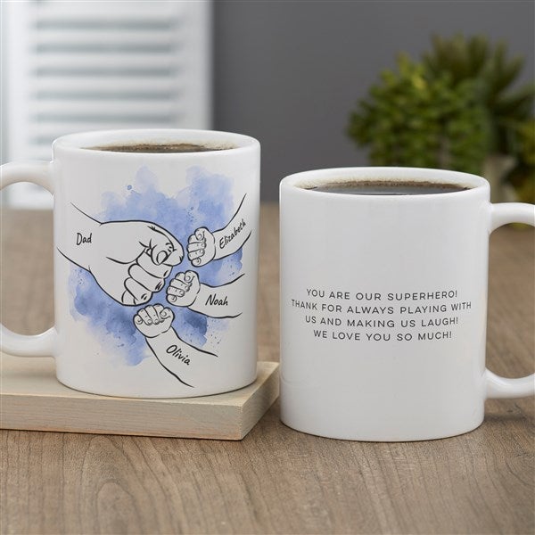 Dad's Fist Bump Personalized Coffee Mugs - 49355