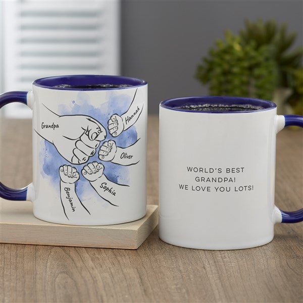 Dad's Fist Bump Personalized Coffee Mugs - 49355