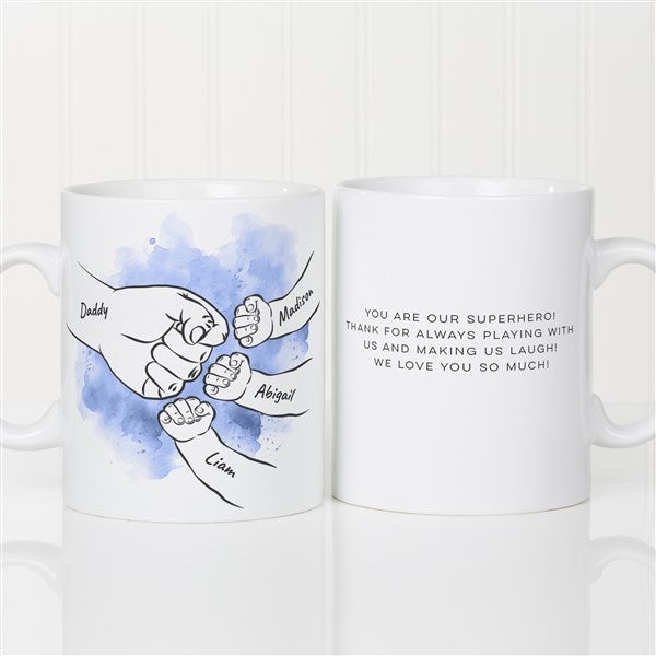 Dad's Fist Bump Personalized Oversized Coffee Mug  - 49356
