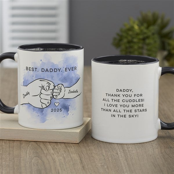 First Father's Day Fist Bump Personalized Coffee Mugs  - 49357
