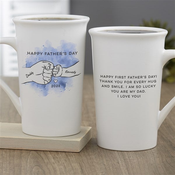 First Father's Day Fist Bump Personalized Coffee Mugs  - 49357