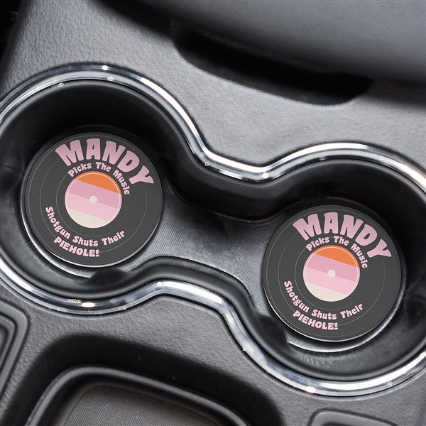 Driver Picks the Music Personalized Car Coasters - 49401