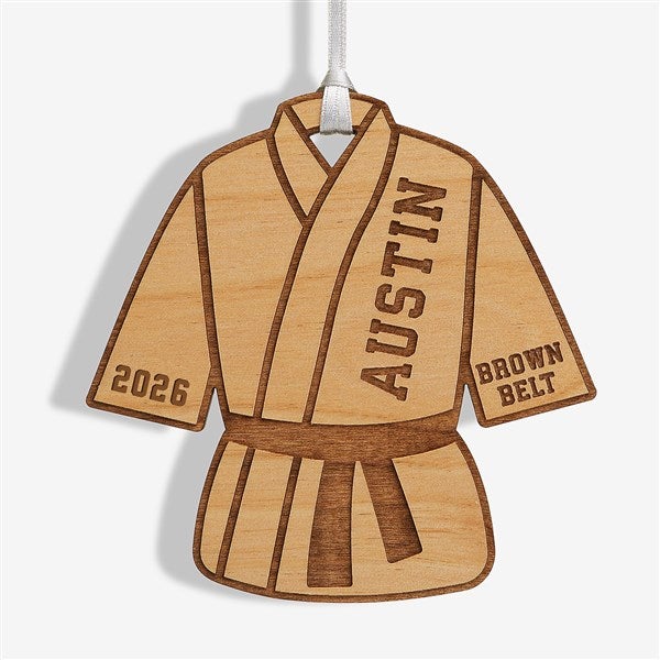 Karate Personalized Wood Ornament - 49409
