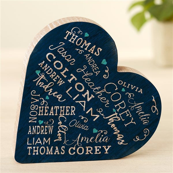 Close To Her Heart Personalized Wooden Heart Keepsake - 49417