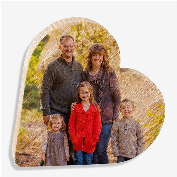 Personalized Photo Wooden Heart Keepsake Gifts - 49432