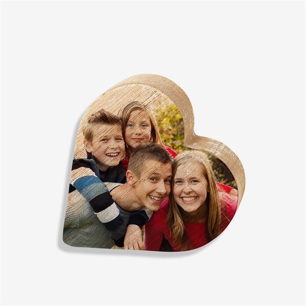 Photo Personalized Wooden Heart Keepsake Gifts - 49444
