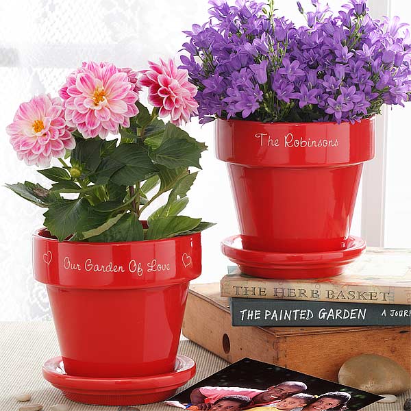 Family Name Personalized Flower Pots - 4948