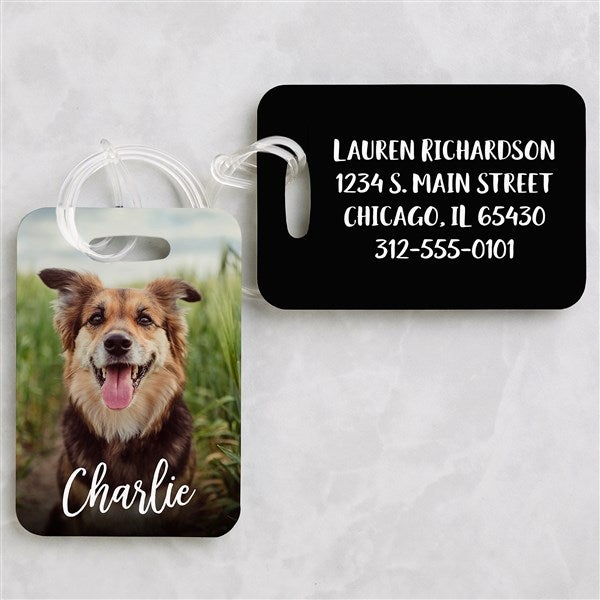 Pet Photo Personalized Luggage Tag Set  - 49598