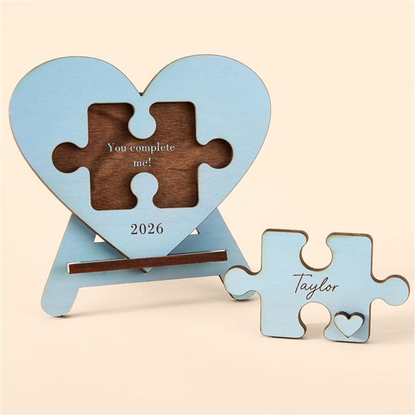 Piece of My Heart Personalized Cutout Tabletop Heart Puzzle  - 49653