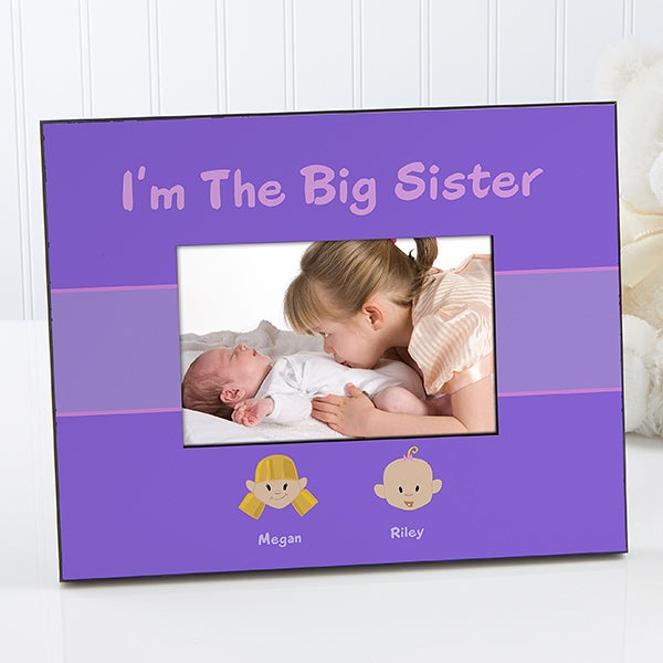 Sister Cartoon Character Personalized Picture Frames - 4972