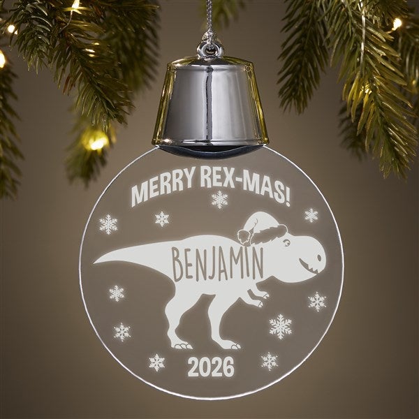 Dinosaur Personalized LED Light Ornament - 49746