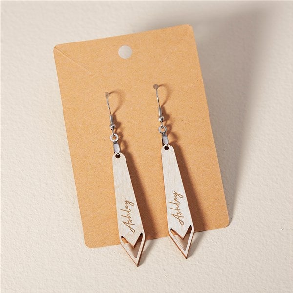 Wooden Arrow Personalized Dangle Earring  - 49783