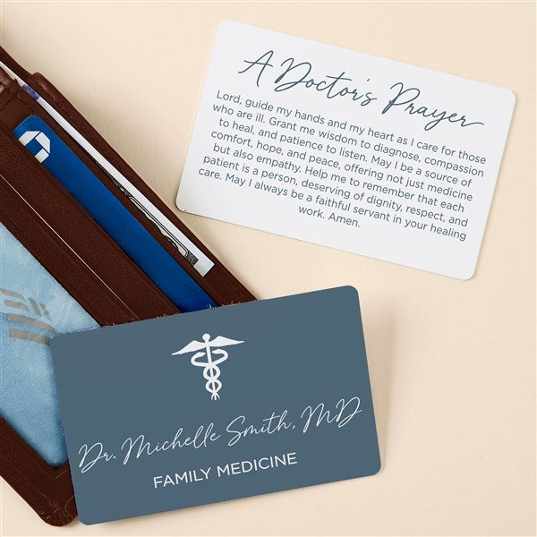 A Doctor&#39;s Prayer Personalized Metal Wallet Card - 49861
