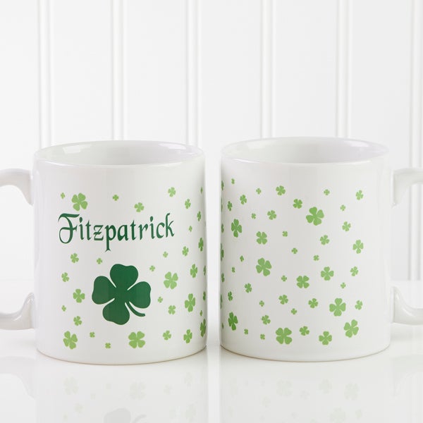 Irish Shamrock Personalized Coffee Mug  - 4989