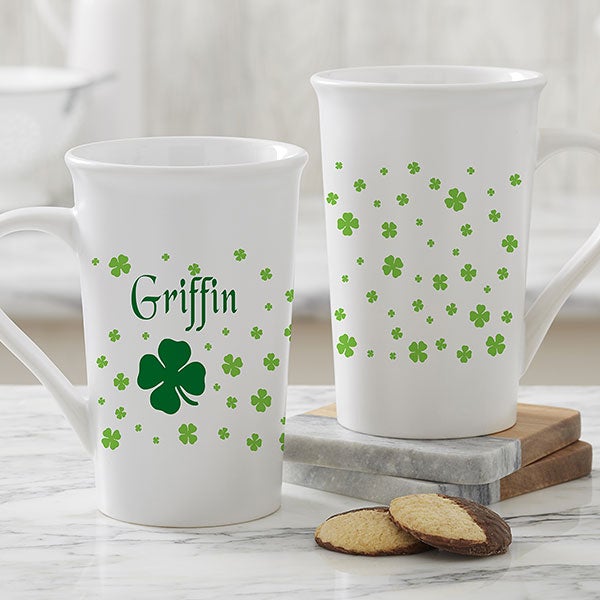 Irish Shamrock Personalized Coffee Mug  - 4989