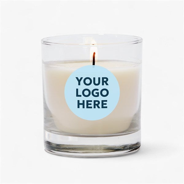 Personalized Logo and Text Glass Candle - 49951