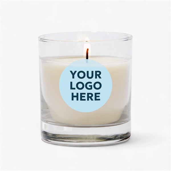 Personalized Logo and Text Glass Candle - 49951