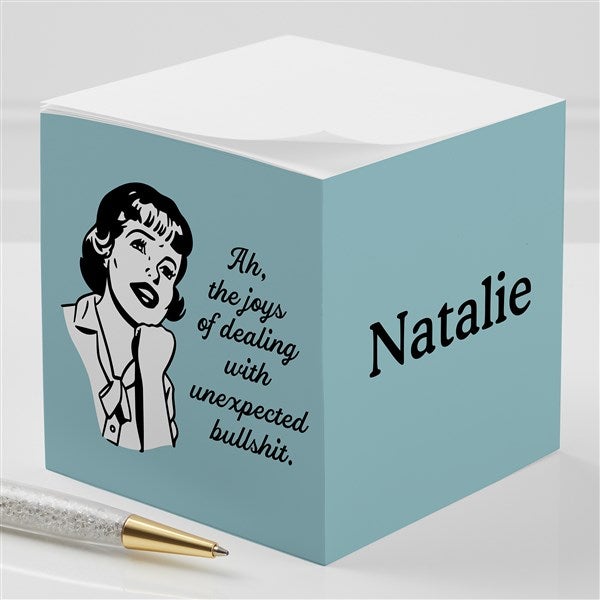 Dealing With Unexpected Bull Personalized Paper Note Cube - 49973