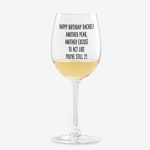 Happy Birthday Personalized Wine Glass Collection - 49980