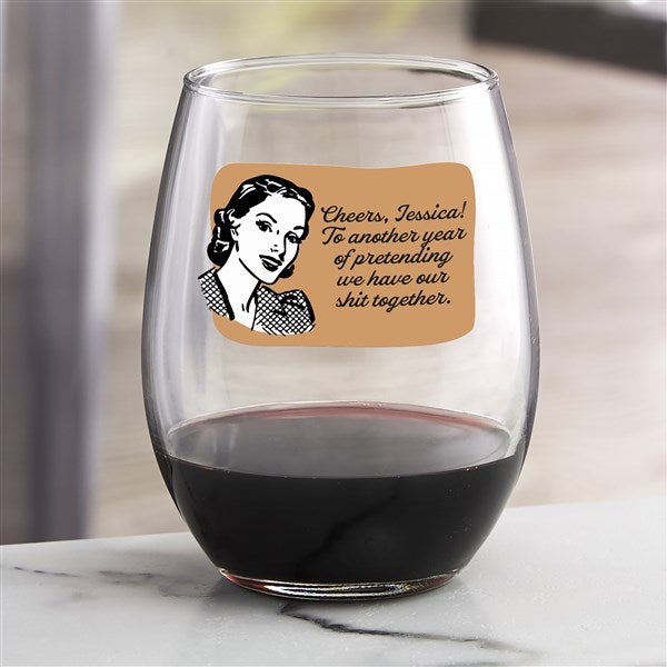 Cheers Personalized Wine Glass Collection - 49988