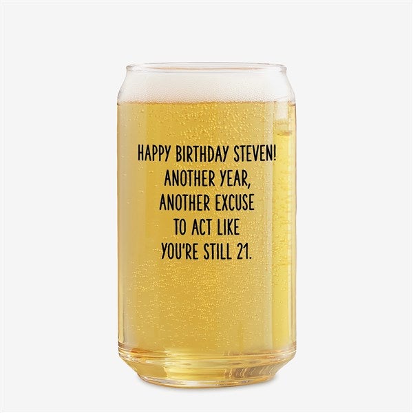 Happy Birthday Personalized Beer Glasses - 49992