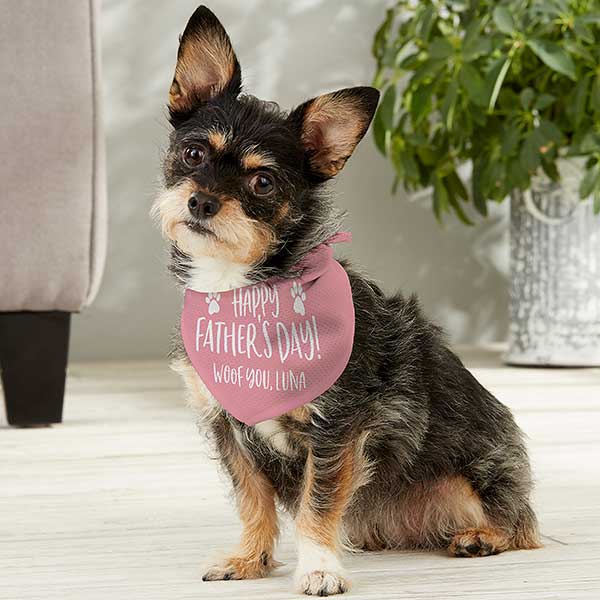 Happy Father's Day Personalized Dog Bandana - 50002
