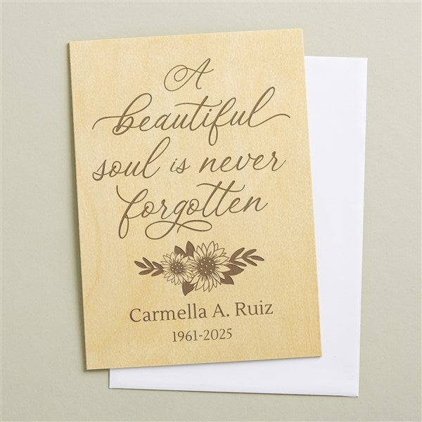 A Beautiful Soul Personalized 5x7 Wooden Greeting Card - 50022