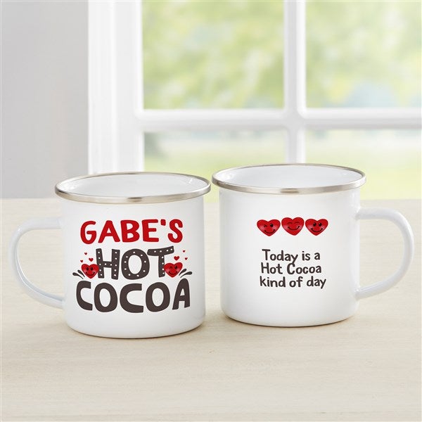 Personalized Kids Valentine's Day Hot Cocoa Enamel Mug  - 50085