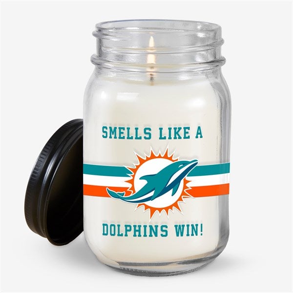 NFL Miami Dolphins Personalized Farmhouse Candle Jar - 50155