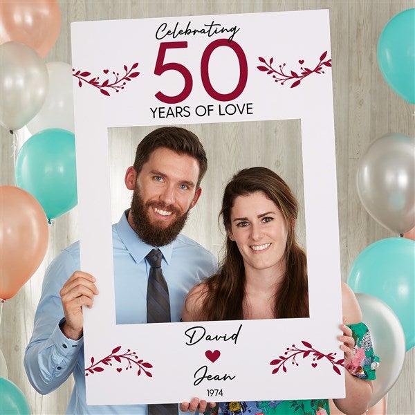 Years Of Love Personalized Photo Frame Prop - 50179