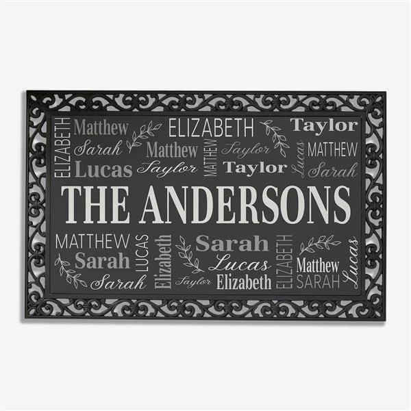 Classic Family Repeating Name Personalized Doormat - 50310
