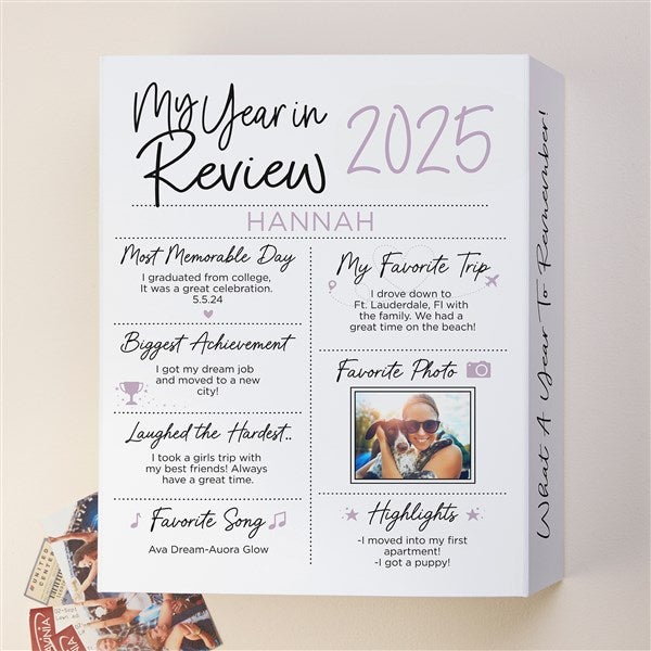 Year in Review Personalized Keepsake Memory Box - 50487