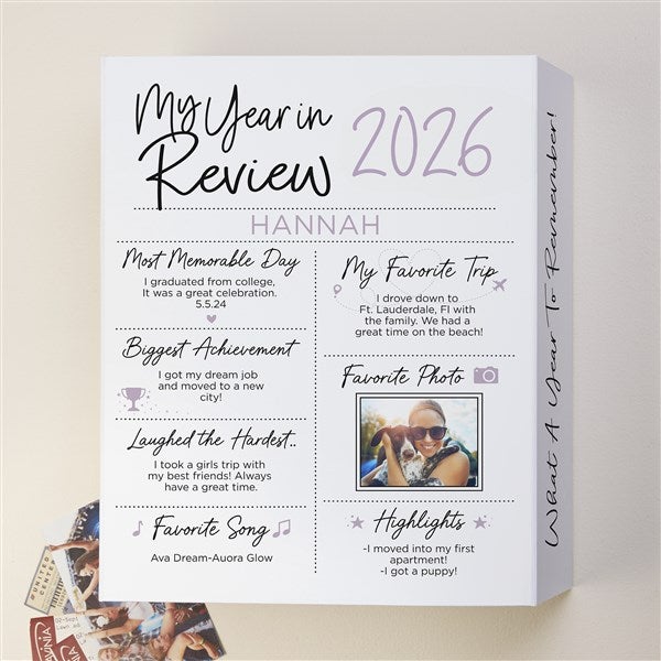 Year in Review Personalized Keepsake Memory Box - 50487