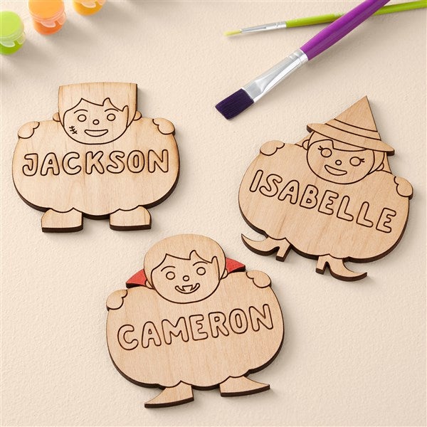 Halloween Personalized Wooden Paintable Toy Character - 50530