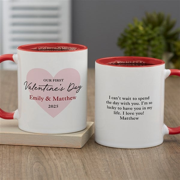Our First Valentine's Day Personalized Coffee Mugs  - 50564